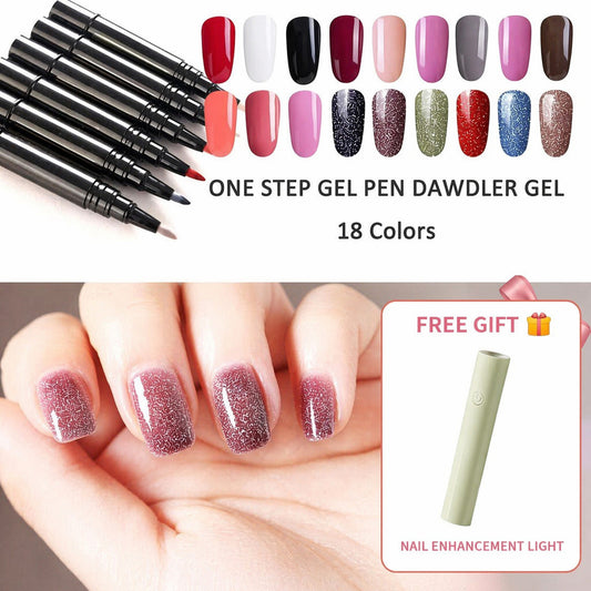 💅 Limited Time Buy 1 Get 1 Free - $19.99! ✨One Step Nail Gel Pen🎨Free handheld mini UV nail lamp💡