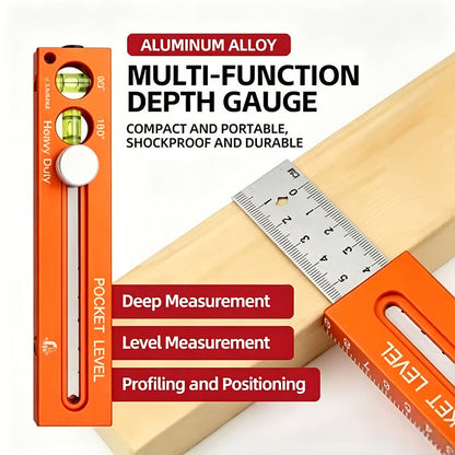 ⏳Time-Limited Special⏰Multifunctional marking level ruler🚗