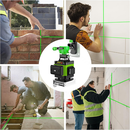 Professional Green Laser Level, 360° Self-Leveling Cross Line Laser Level Tool for Tiling, Construction & Home Renovation