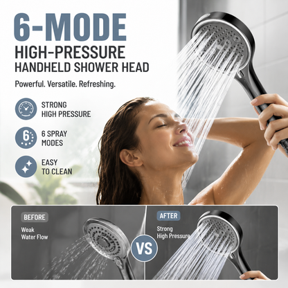 🔥Limited Time 51% OFF!!🔥6-Mode High-Pressure Handheld Shower Head