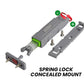 Cabinet Door Press-to-Open Spring Lock and Matching Hinge