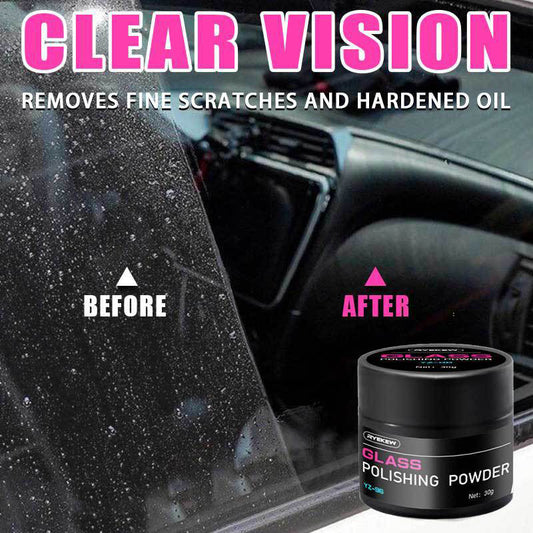 🚗 BUY 1 GET 2 FREE! 💎 CERIUM OXIDE POLISHING POWDER - Professional Glass Scratch Remover, Restores Clarity on Windows & Mirrors, Easy-to-Use Formula with Quick Results ✨🧽
