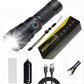 Set of Super Bright Waterproof Rechargeable Flashlights with Zoom