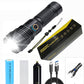 Set of Super Bright Waterproof Rechargeable Flashlights with Zoom