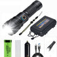 Set of Super Bright Waterproof Rechargeable Flashlights with Zoom