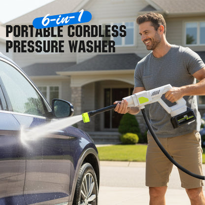 🚗💦Father’s Day Gift👨‍👧‍👦Cordless Pressure Washer and Single Port Charger Base, Bottle Portable Washer for Car,Home Cleaning & Garden Watering fathersdaygift
