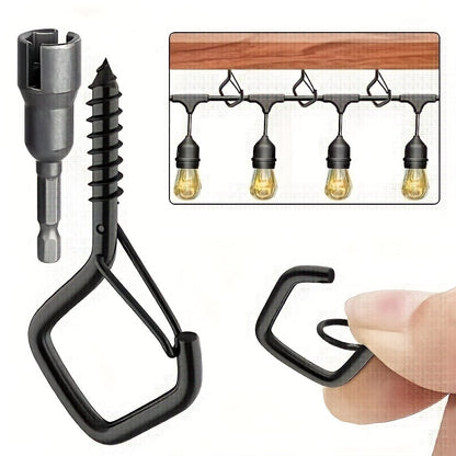 📢📢50% OFF !! ⏰ 20Pcs Square Snap Clips Hooks – Secure Lock, Versatile & Durable for Bonsai, Lights & Decor ✨