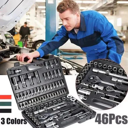 46-Piece Socket Wrench And Bit Set
