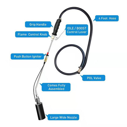 🔥2026 New Upgrade ＆ Hot Sale🔥Heavy-Duty Propane Torch Weed Burner for Garden