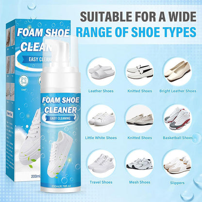 👟🧼 Foam Shoe Cleaner Kit – with Brush & Towel ✨🧽🧴