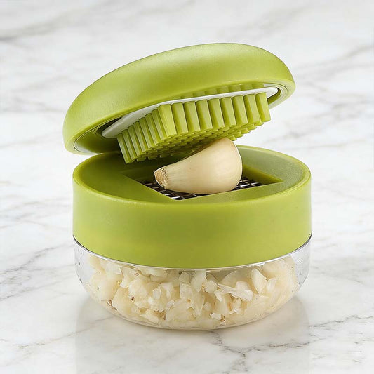 🧄LAST DAY SALE: ONLY $14.99!!🎁✨Mini Garlic Chopper and Press with Container