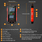 ⏰ Now only 50% off!⏰USB Rechargeable Digital Multimeter – True RMS, Auto-Ranging & Backlit LCD Display, CAT III 1000V 🛡️