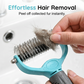 🐾 Dual-Sided Pet Rake – For Heavy Shedding, Works on All Coat Types 🐕🐈