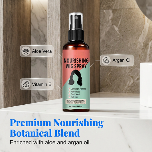 💁‍♀️ Lightweight Wig Spray – No Rinse, Nourishing Formula for Synthetic & Human Hair 🧴🪞