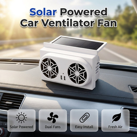 Solar Powered Car Ventilator Fan – Cool Air Circulation ☀️🚗🌬️❄️