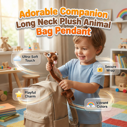 ✨Long Neck Plush Animal Bag Pendant
