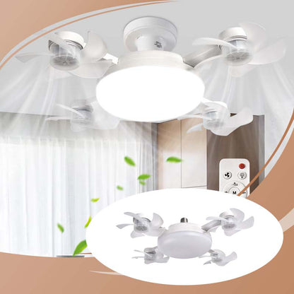 💡🌀Remote-Controlled LED Ceiling Fan Light – Dimmable & Reversible Motor ❄️🏠