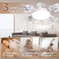 💡🌀Remote-Controlled LED Ceiling Fan Light – Dimmable & Reversible Motor ❄️🏠