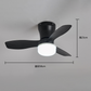 💡🌀Remote-Controlled LED Ceiling Fan Light – Dimmable & Reversible Motor ❄️🏠