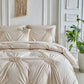 ✨Elegant Pinch Pleat Duvet Cover Set – Hotel Luxury & Timeless Texture 🛏️🏨🎨