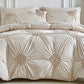✨Elegant Pinch Pleat Duvet Cover Set – Hotel Luxury & Timeless Texture 🛏️🏨🎨