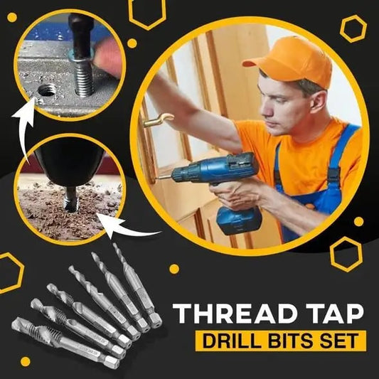 Thread Tap Drill Bits 6 PCS Set