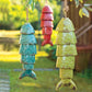 New Colored Porcelain Koi Fish Wind Chime