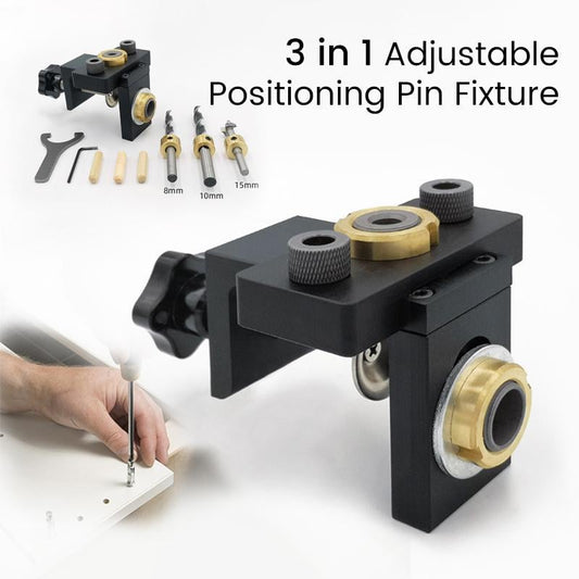 🔥3 in 1 Adjustable Woodworking Drilling Locator Puncher Tools